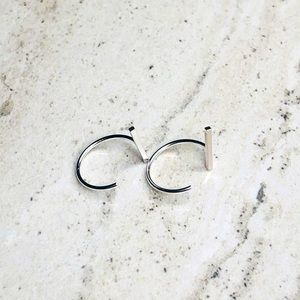 925 Sterling Silver Ear Hugger Thread Through Earrings